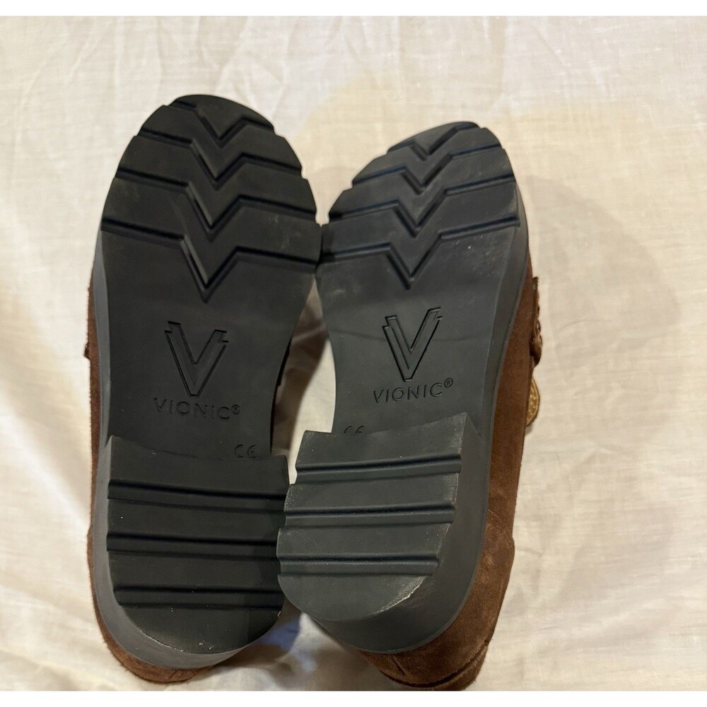 NWOB Vionic Womens Brown Suede Slip On Comfort Loafer US 7.5 EU 38 UK 5 - Picture 9 of 11